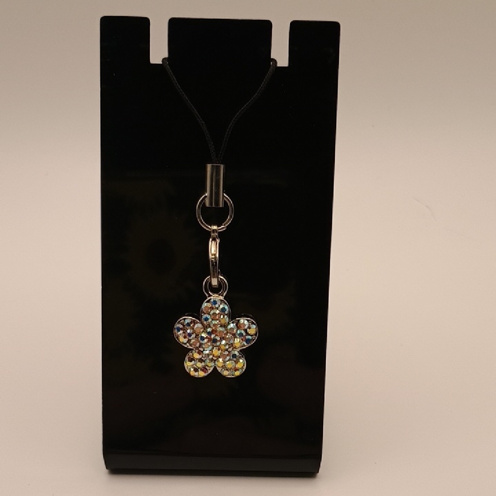 Flower Crystal Cell Phone Charm